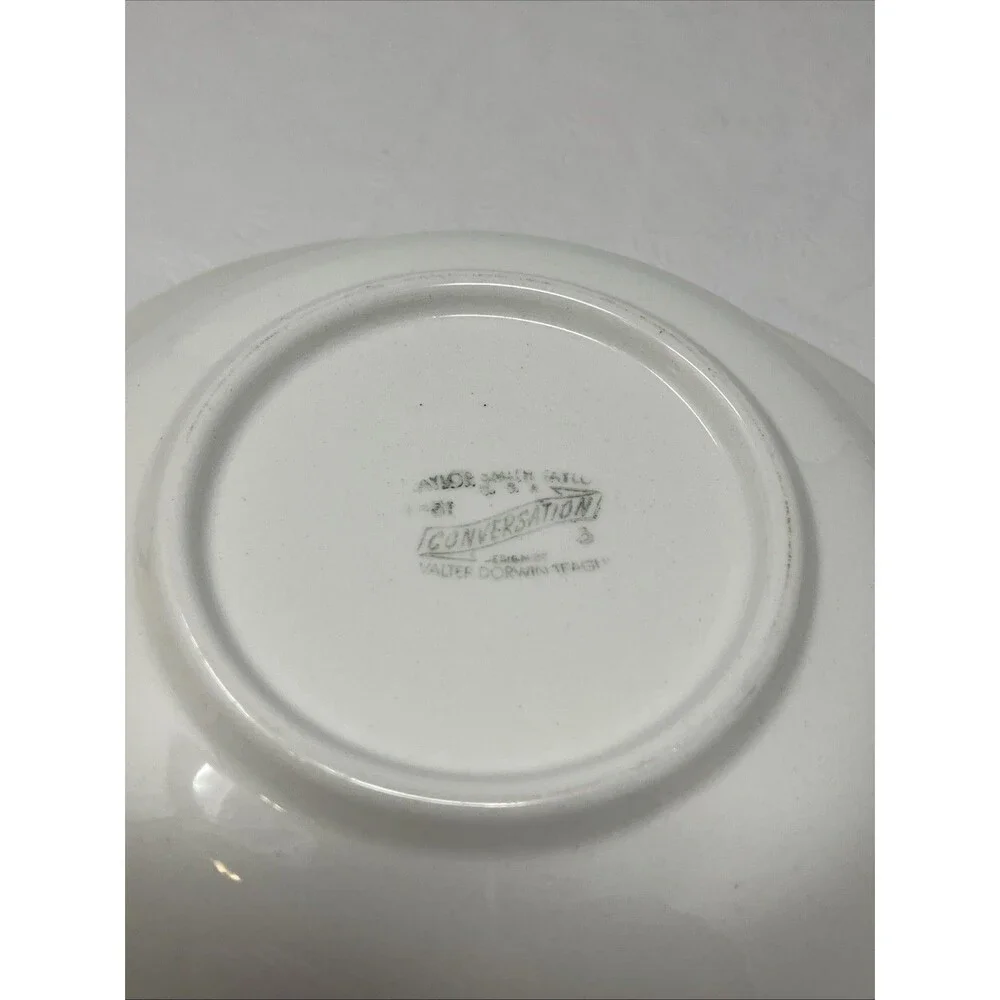Taylor Smith & Taylor Conversation DAYLILY Round Serving Bowl 9” Rimmed